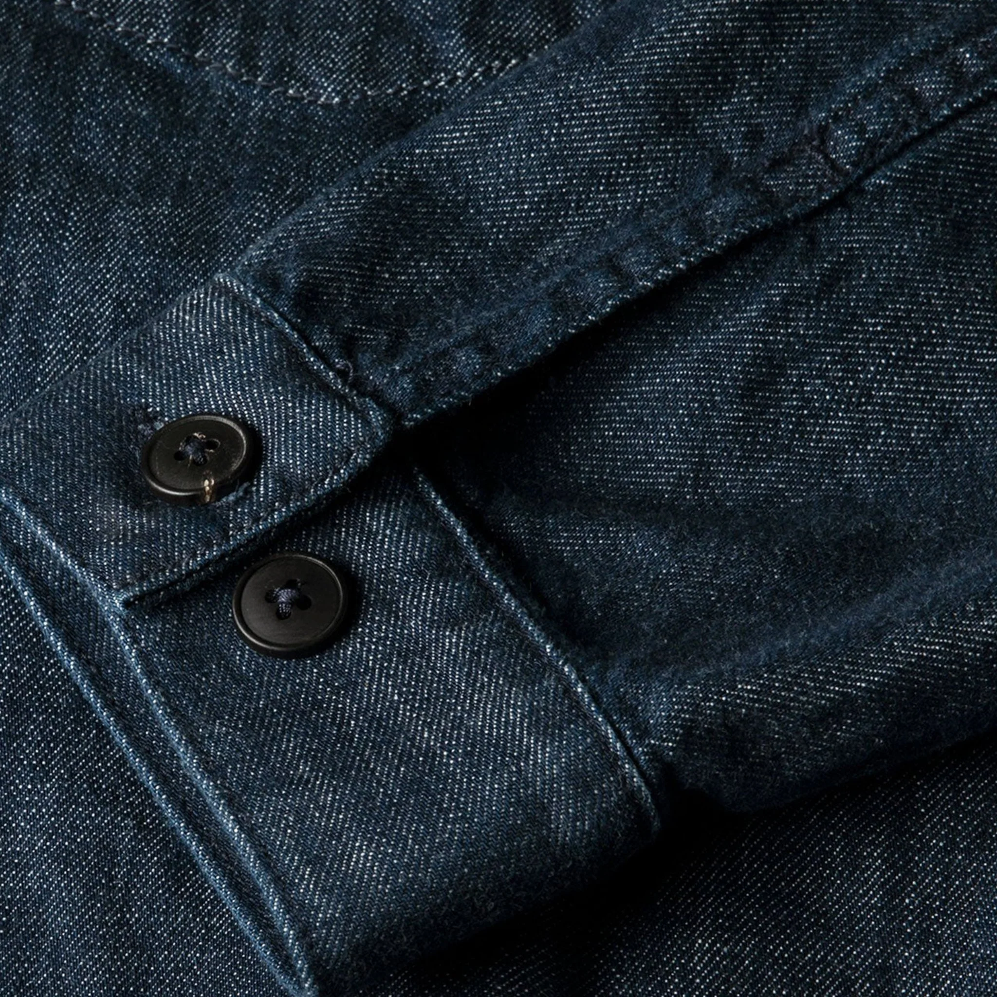 Sunspel Japanese Denim Jacket Denim Rinse Wash - Image 4