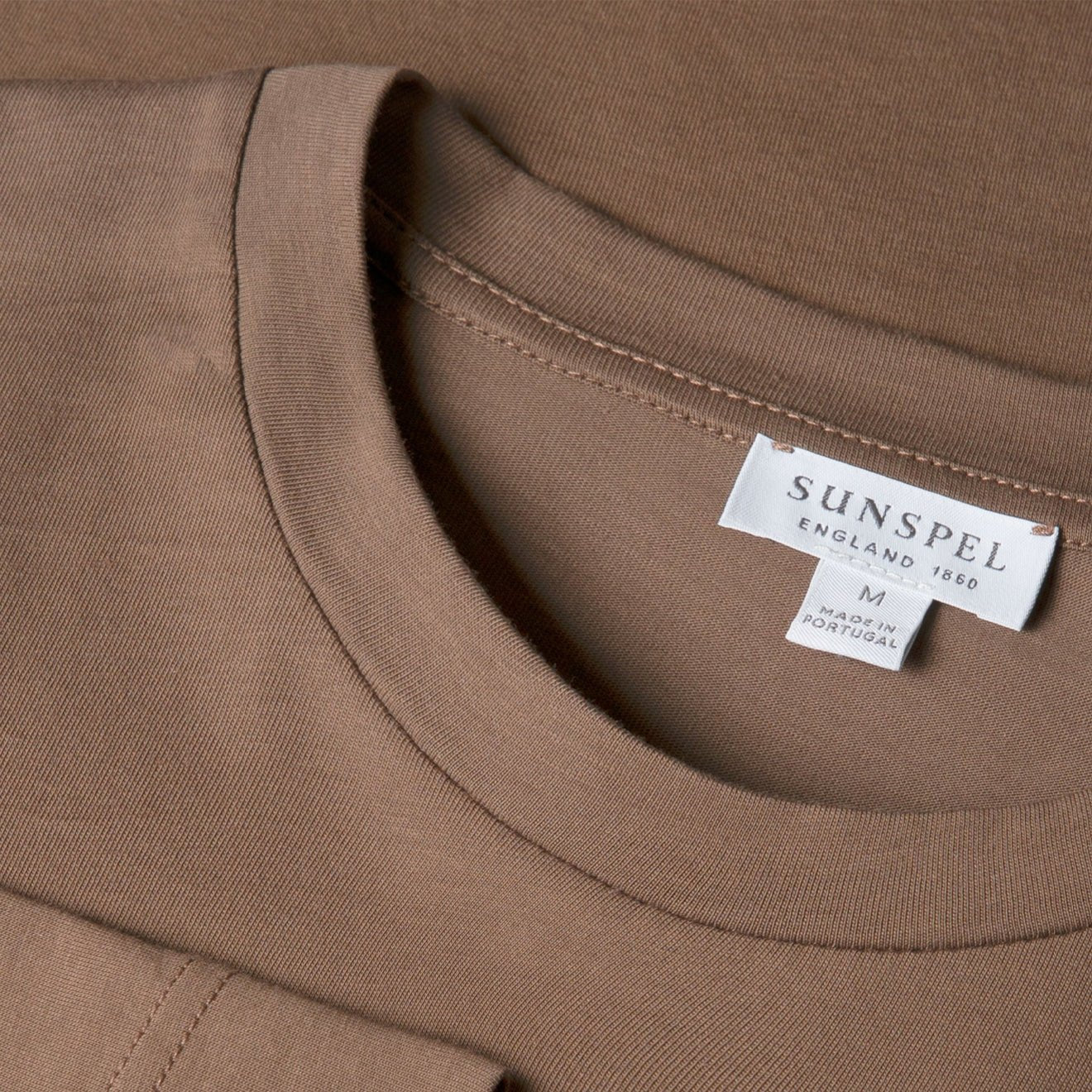 Sunspel L/S Riviera T-Shirt Bark - Image 4