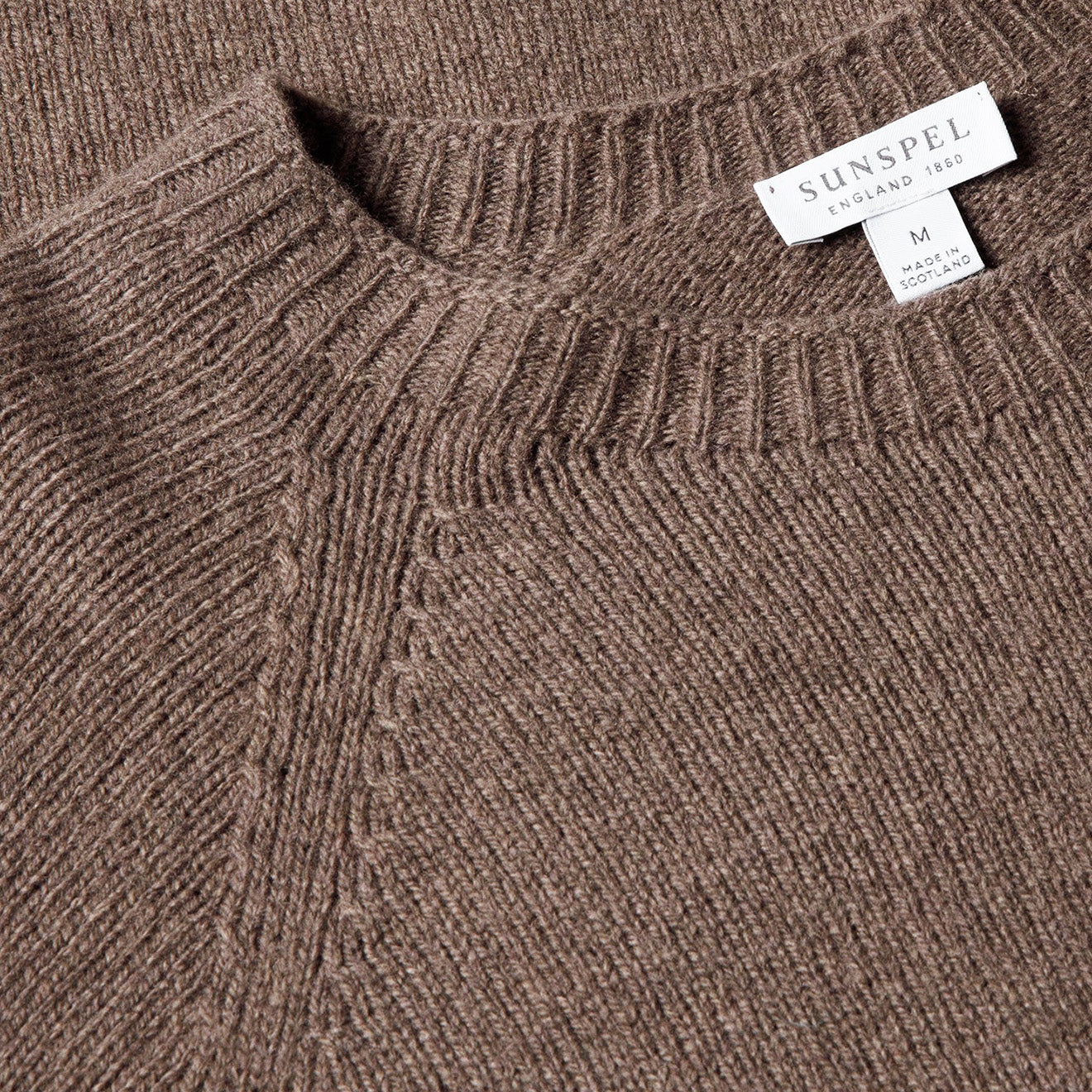 Sunspel Lambswool Crew Neck Knit Cedar - Image 5