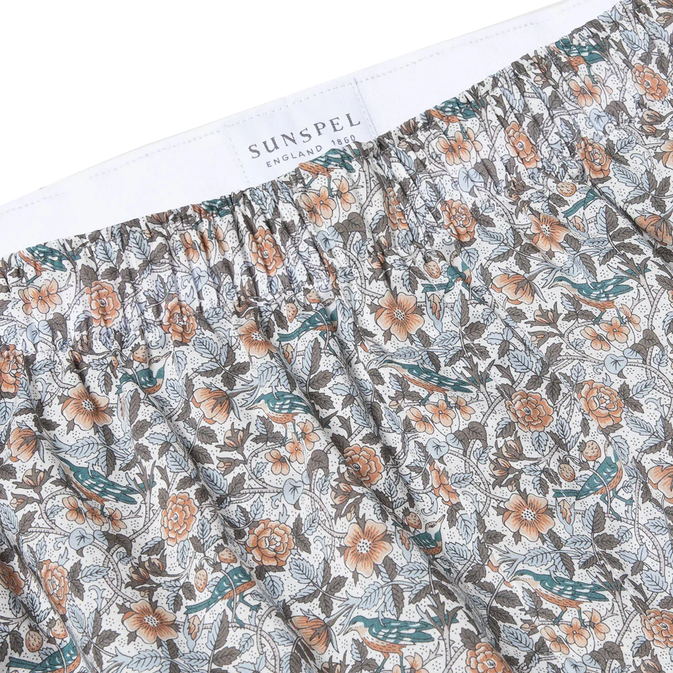 Sunspel Liberty Print Boxer Shorts Liberty Strawberry Tree - Image 2