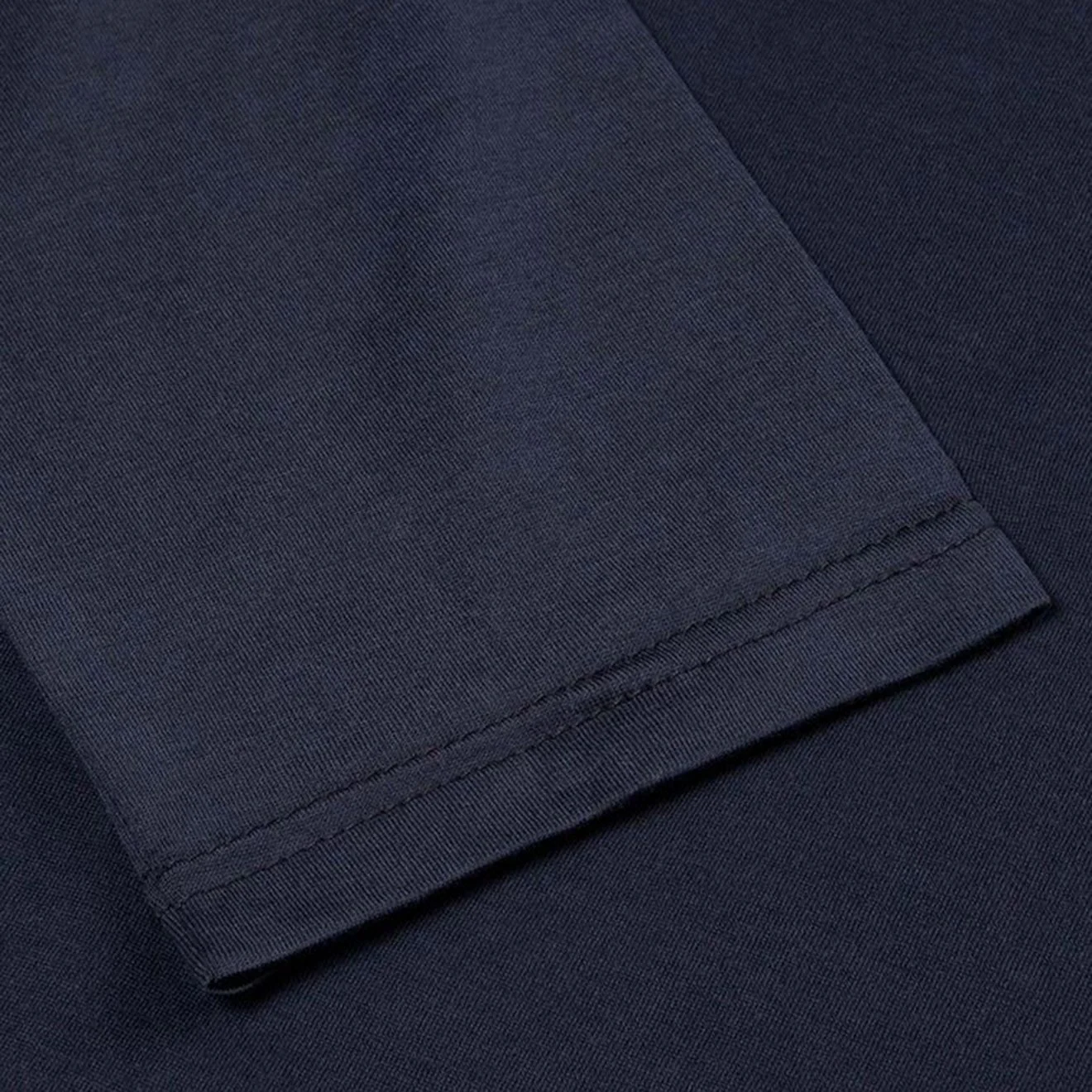 Sunspel Long Sleeve Crew Neck T-Shirt Navy - Image 3