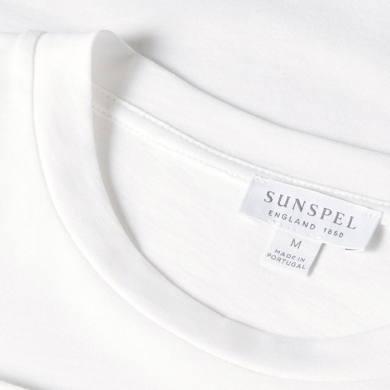 Sunspel LS Riviera T-Shirt White - Image 3