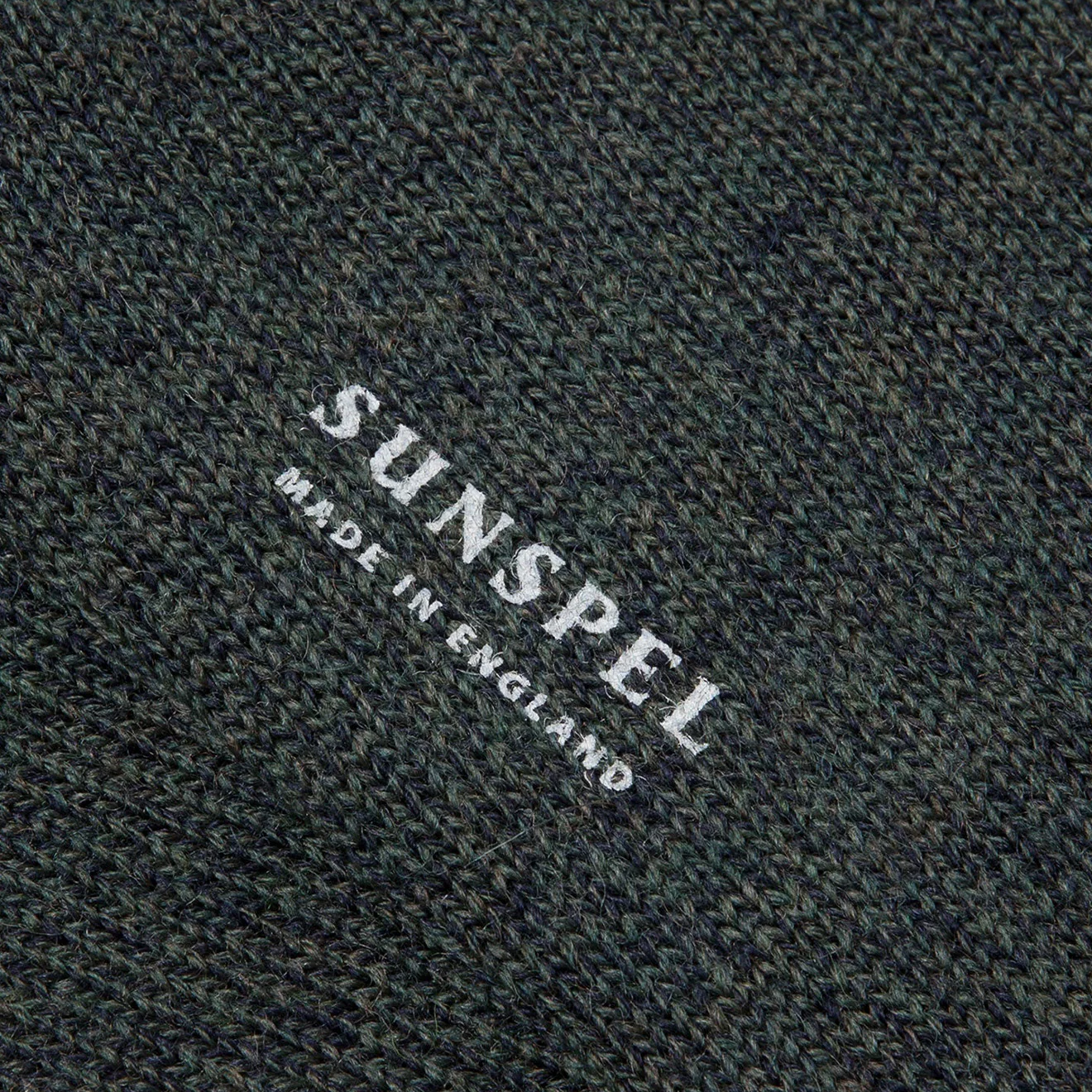 Sunspel Merino Wool Socks Dark Moss Twist - Image 2