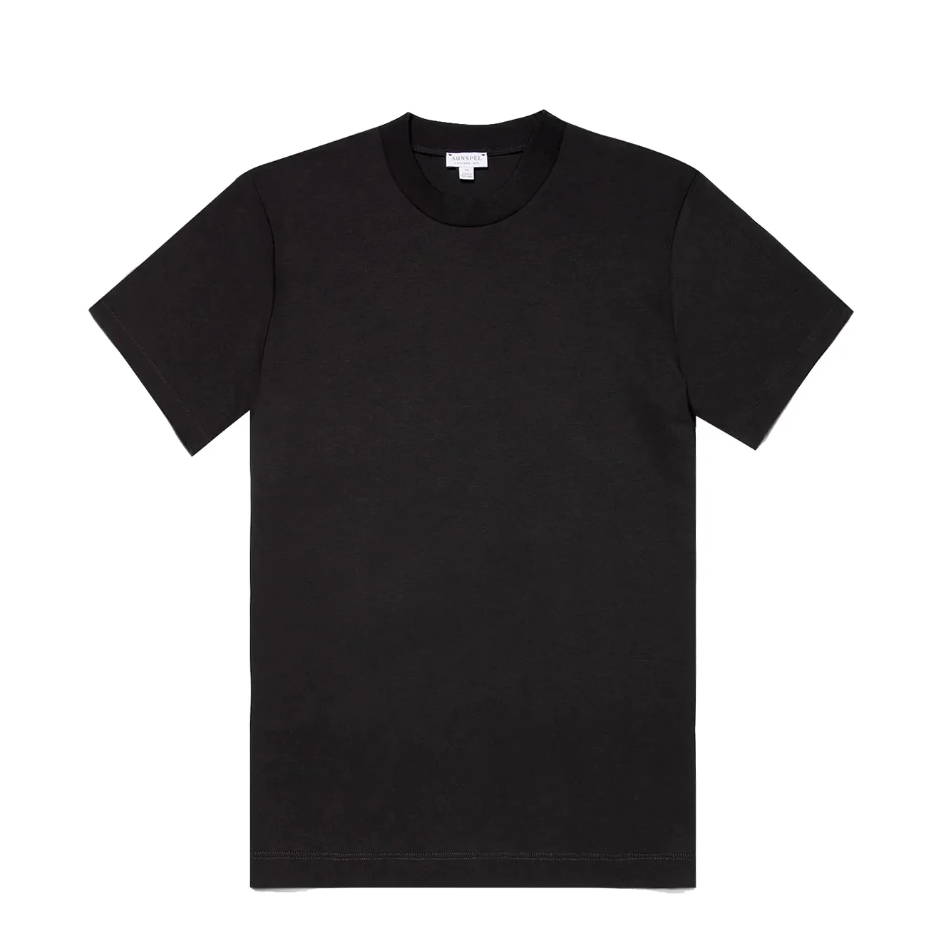 Sunspel Relaxed Fit Heavyweight Supima Cotton T‑Shirt Black