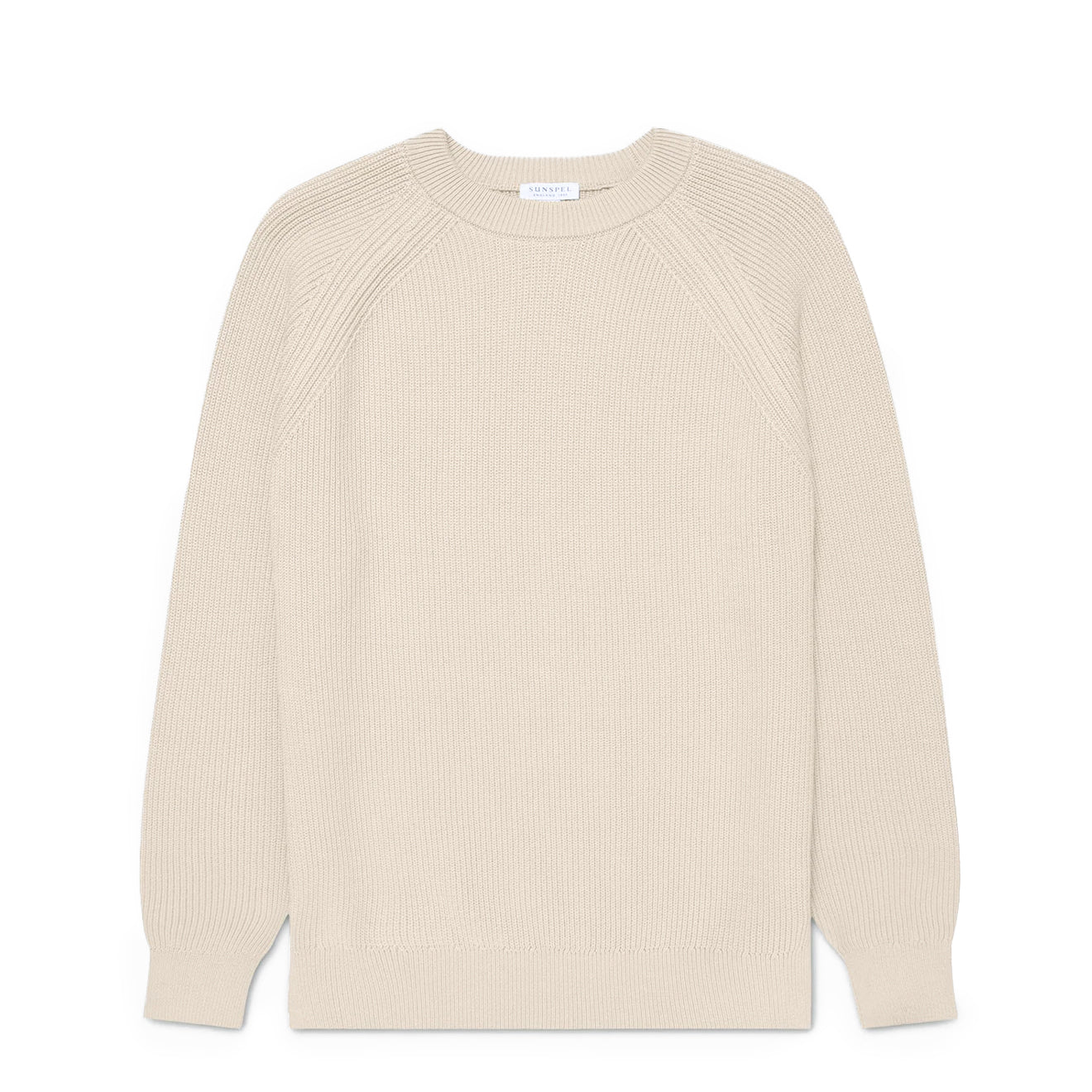 Sunspel Ribbed Cotton Jumper Mink