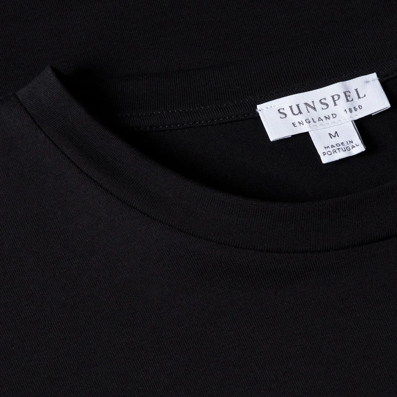 Sunspel Riviera Midweight T-Shirt Black - Image 2