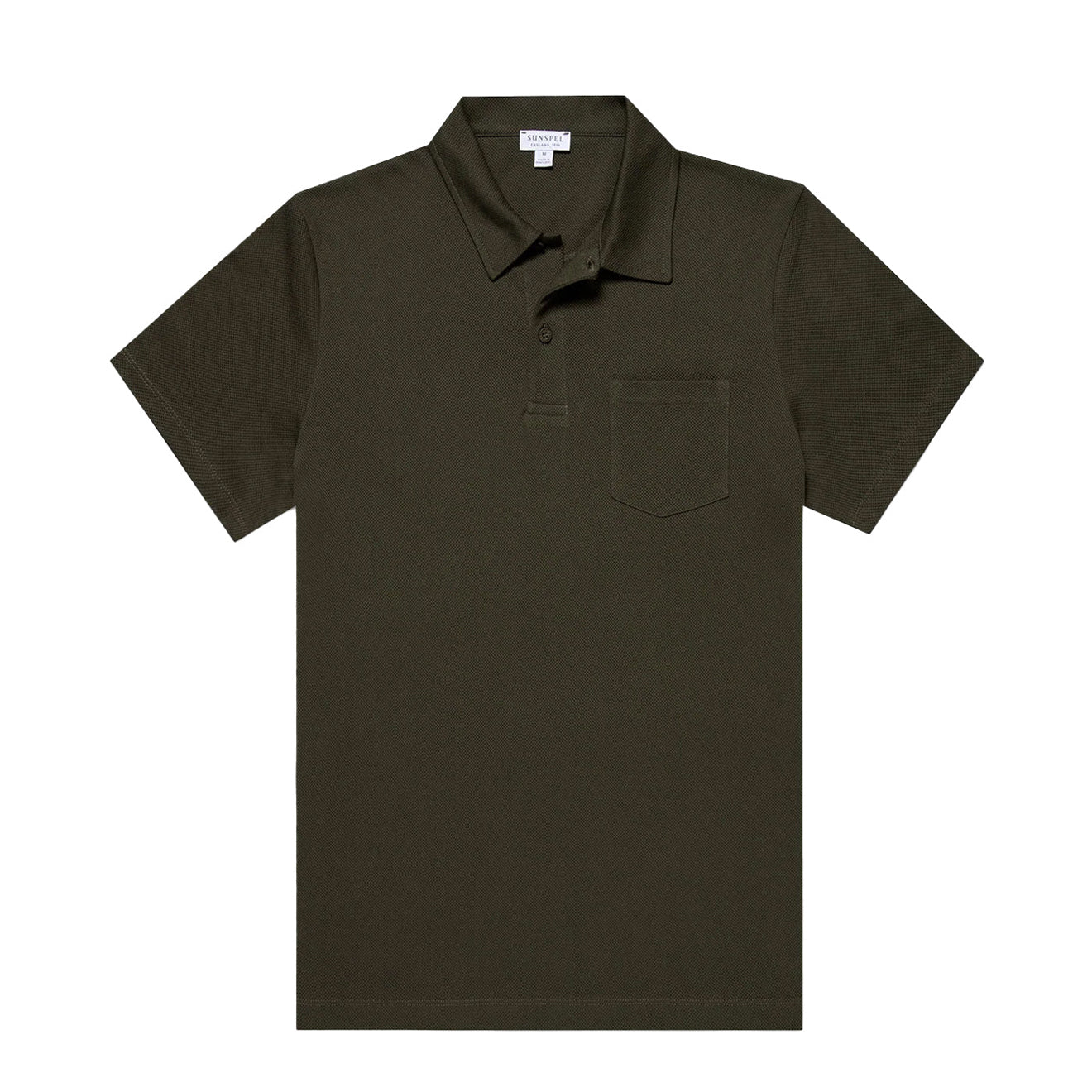 Sunspel Riviera Polo Shirt Pine Green