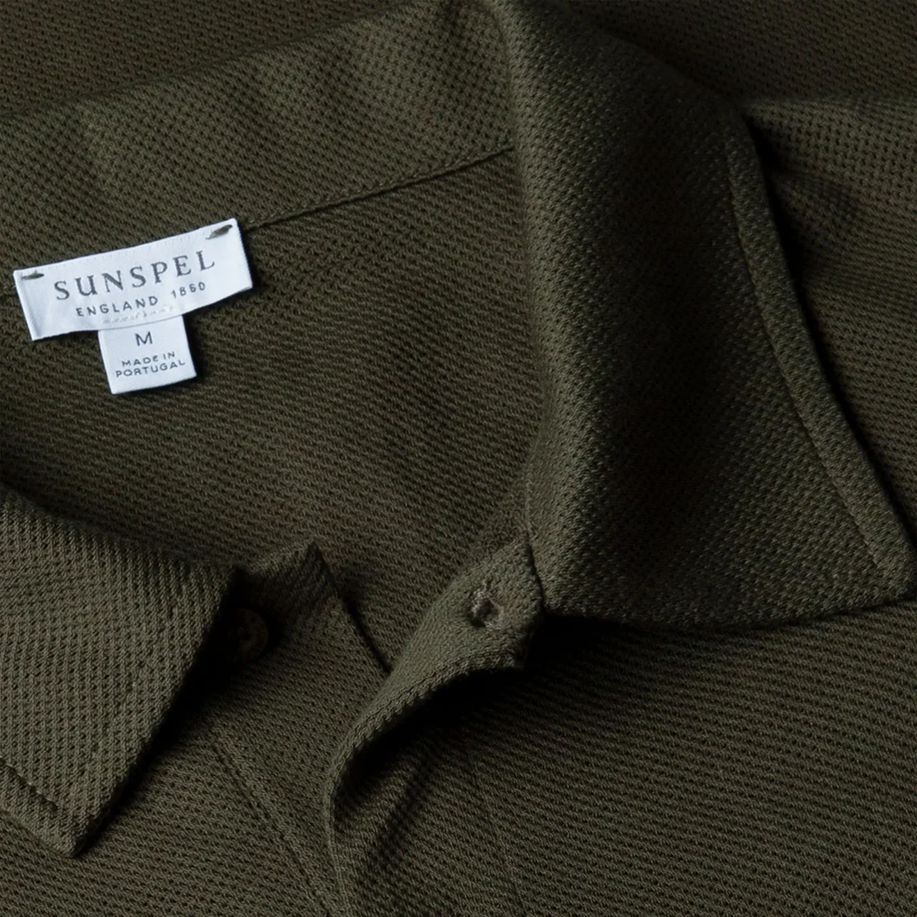 Sunspel Riviera Polo Shirt Pine Green - Image 4
