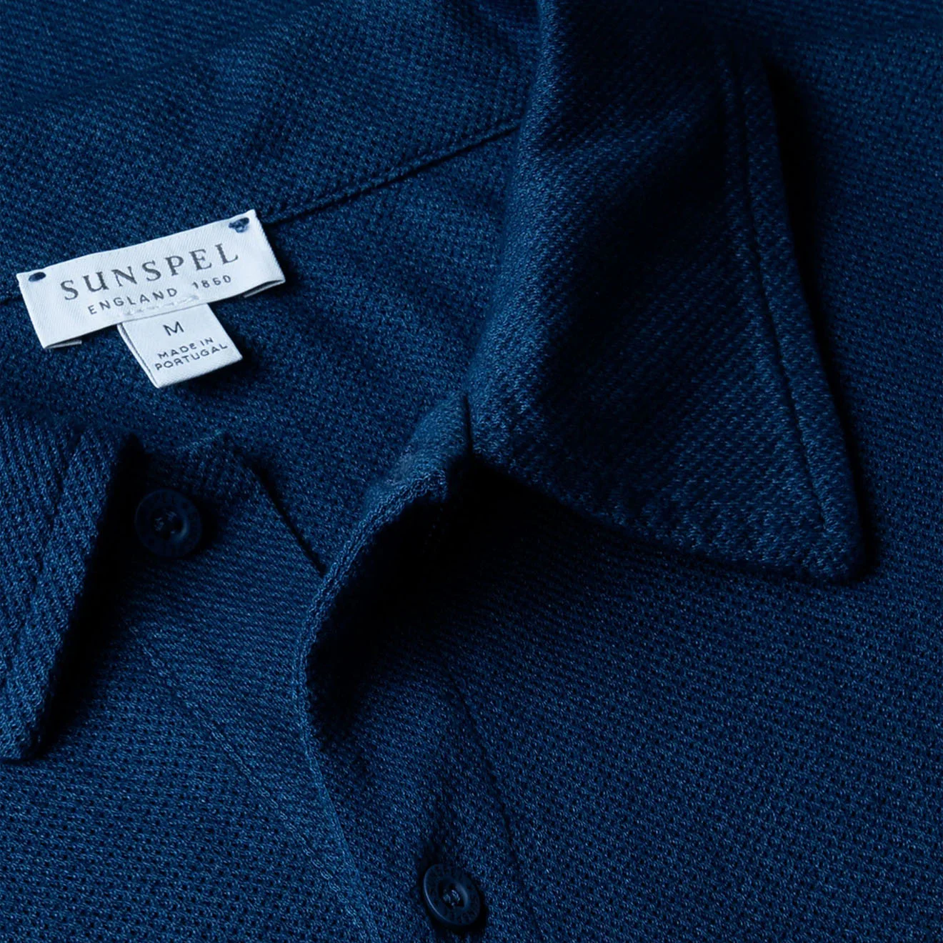 Sunspel Riviera Polo Shirt Real Indigo - Image 5