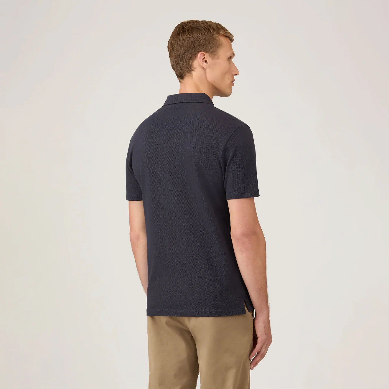 Sunspel Riviera S/S Polo Shirt Navy - Image 3