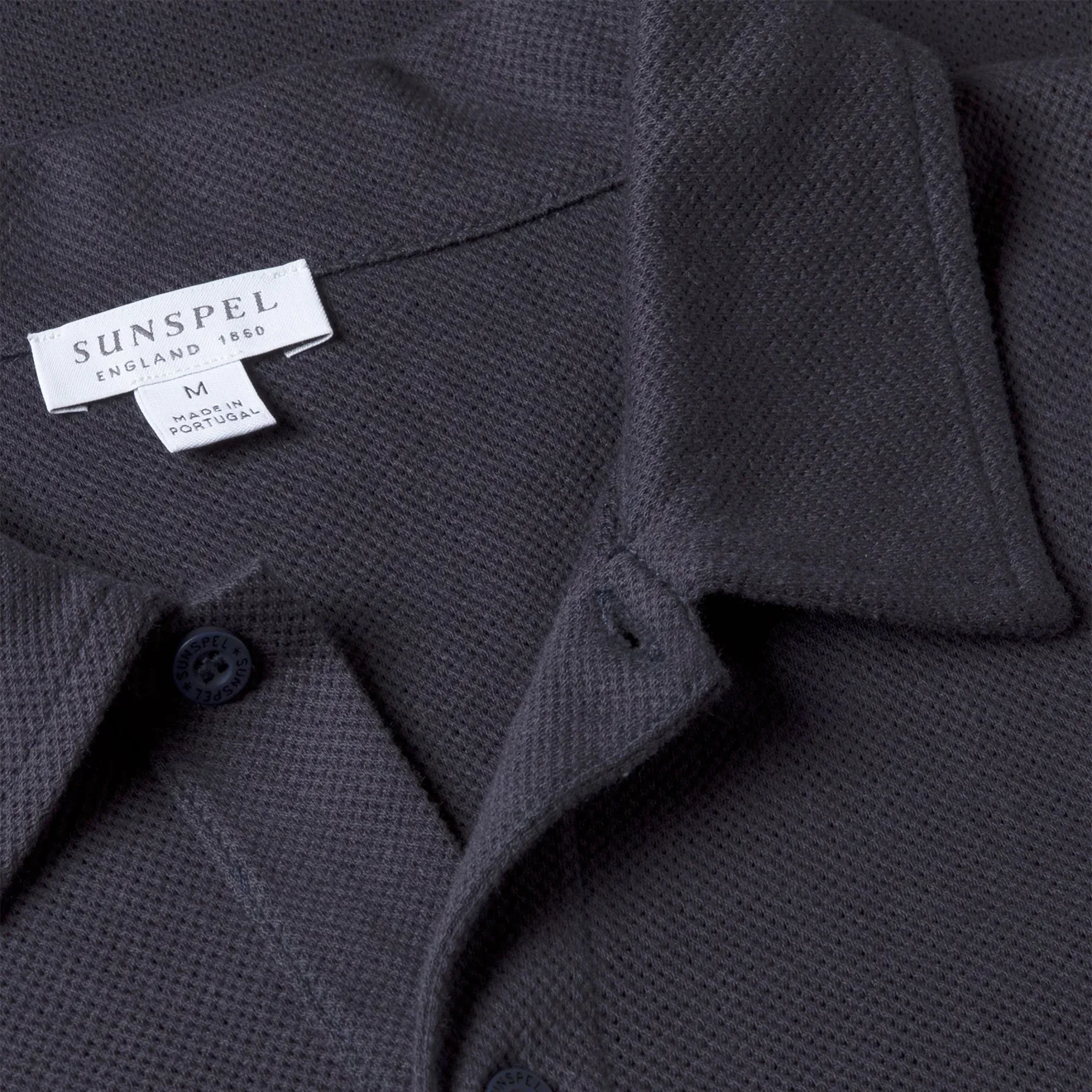 Sunspel Riviera S/S Polo Shirt Navy - Image 5