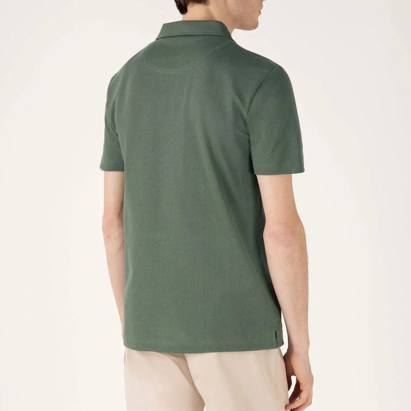 Sunspel S/S Riviera Polo Dark Green - Image 3