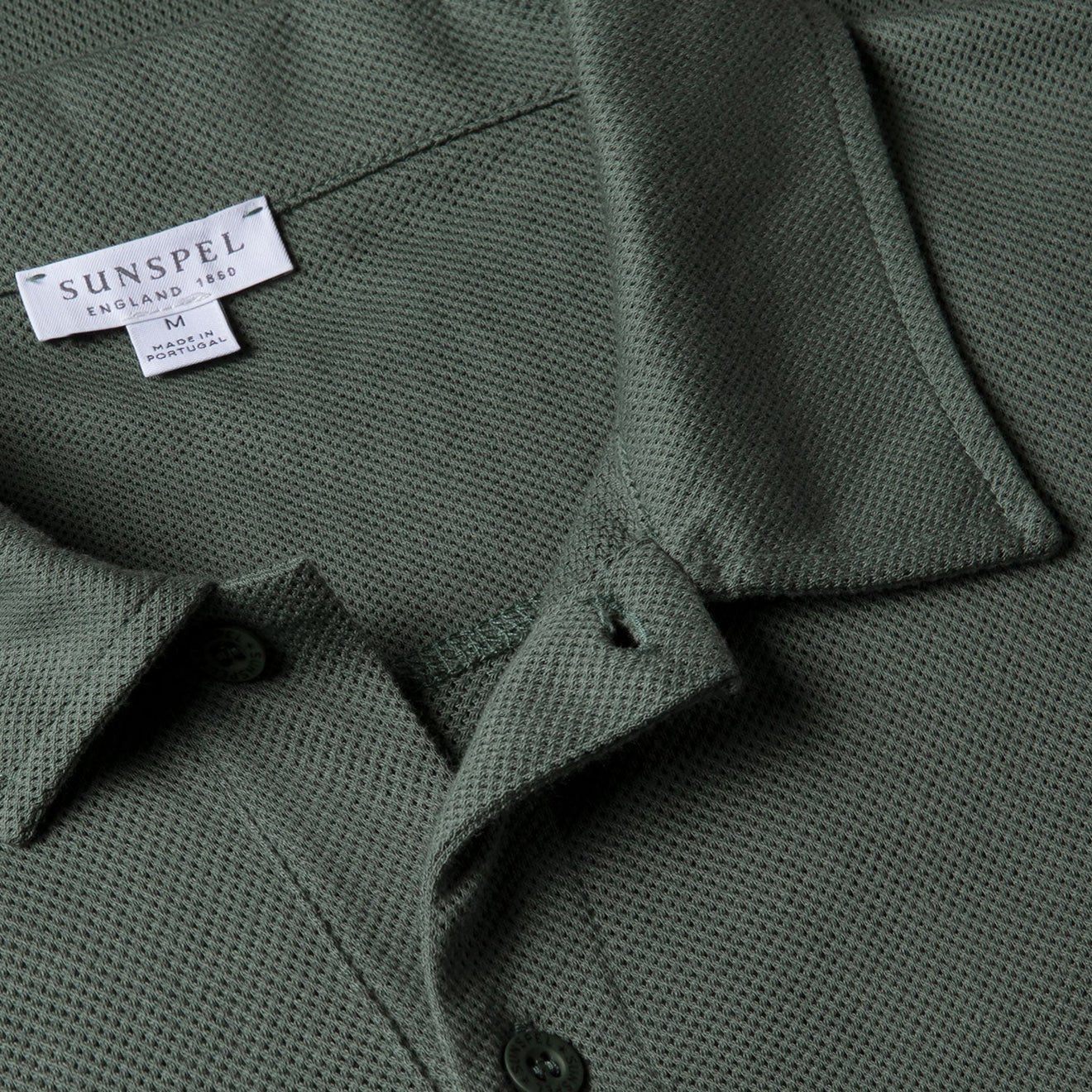 Sunspel S/S Riviera Polo Dark Green - Image 4