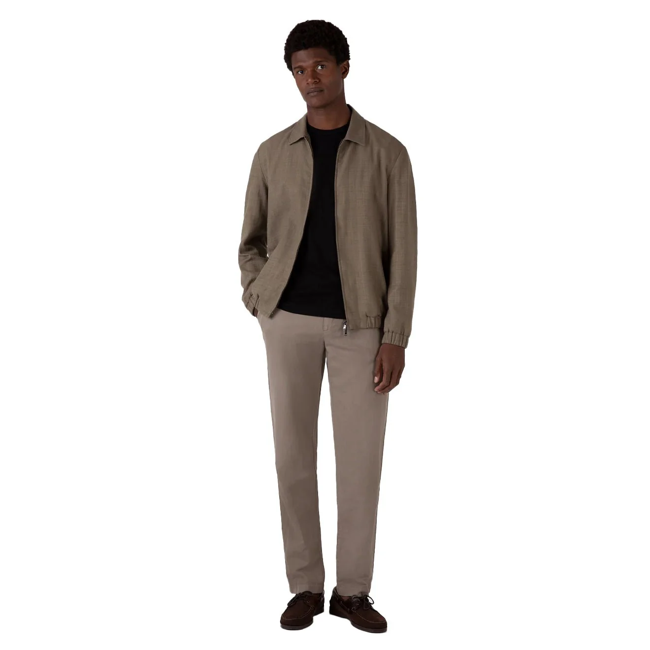 Sunspel Slim Fit Chino Reg Leg Dark Stone - Image 3