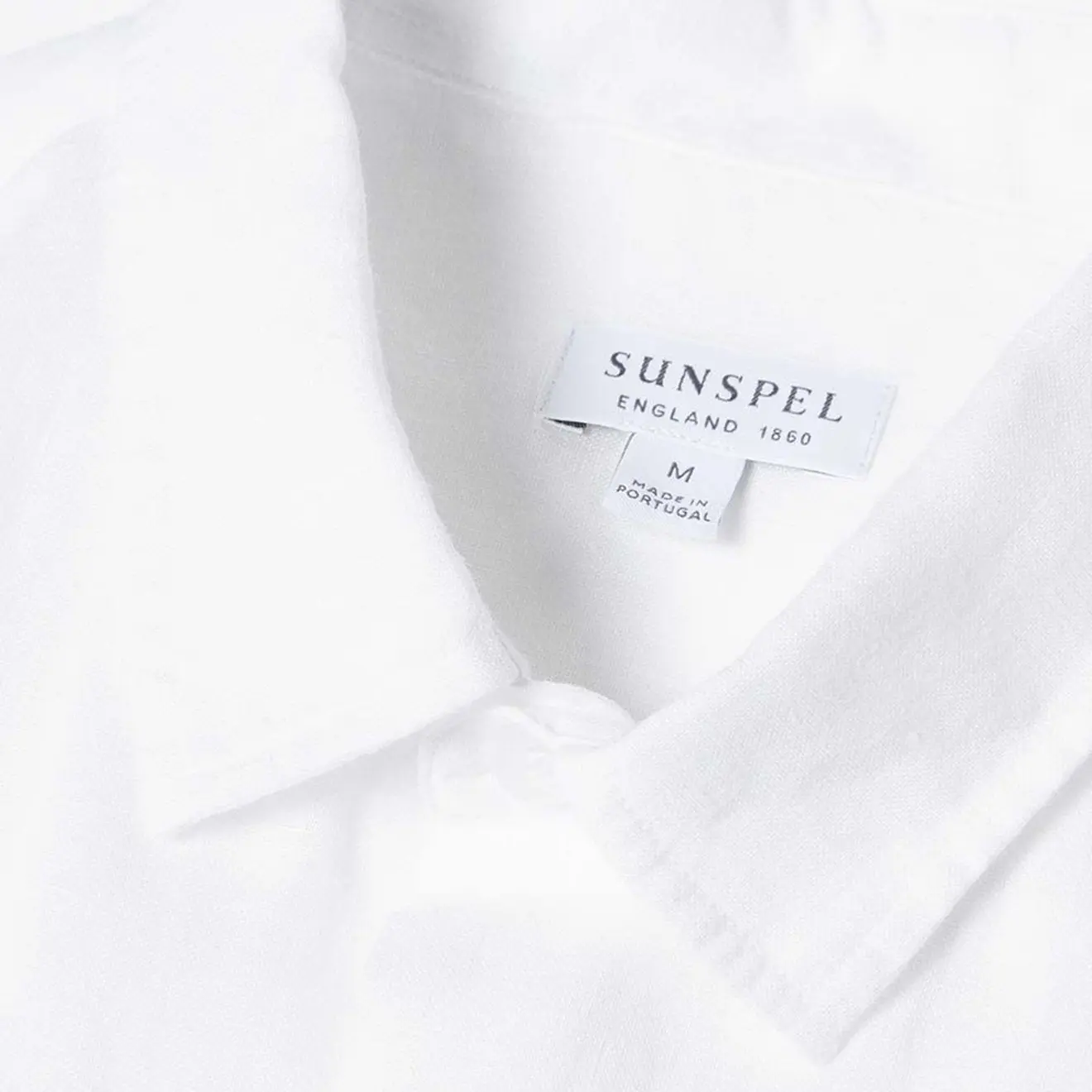 Sunspel SS Linen Shirt White - Image 2