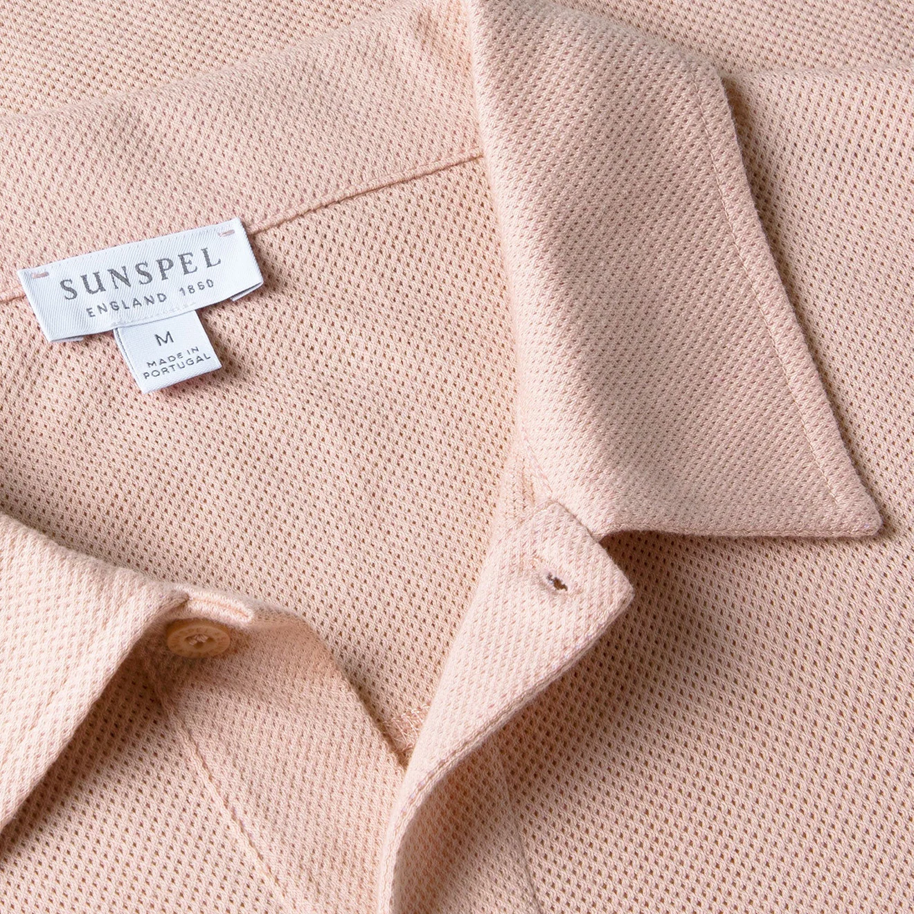 Sunspel SS Riviera Polo Pale Pink - Image 6