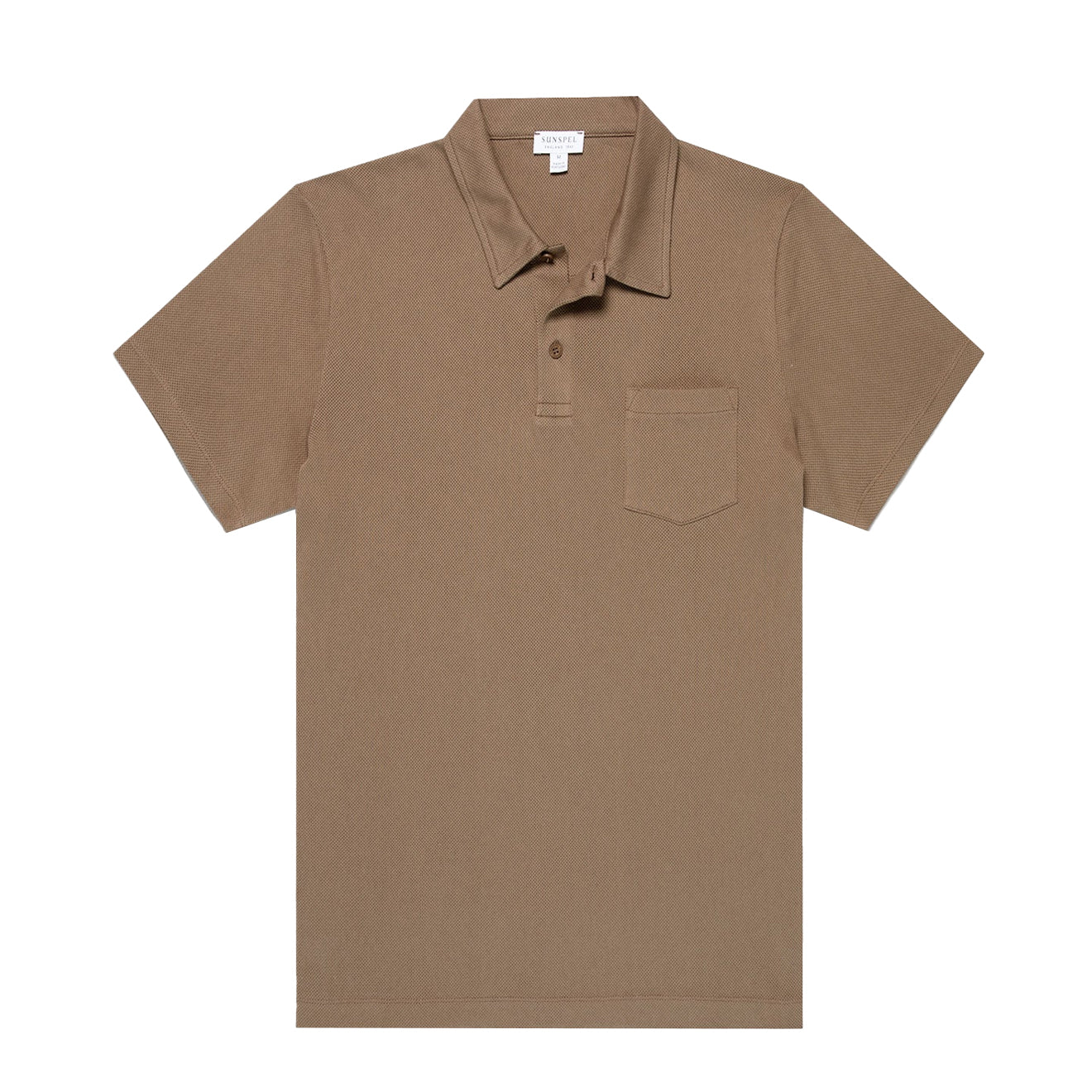 Sunspel SS Riviera Polo Shirt Dark Cedar