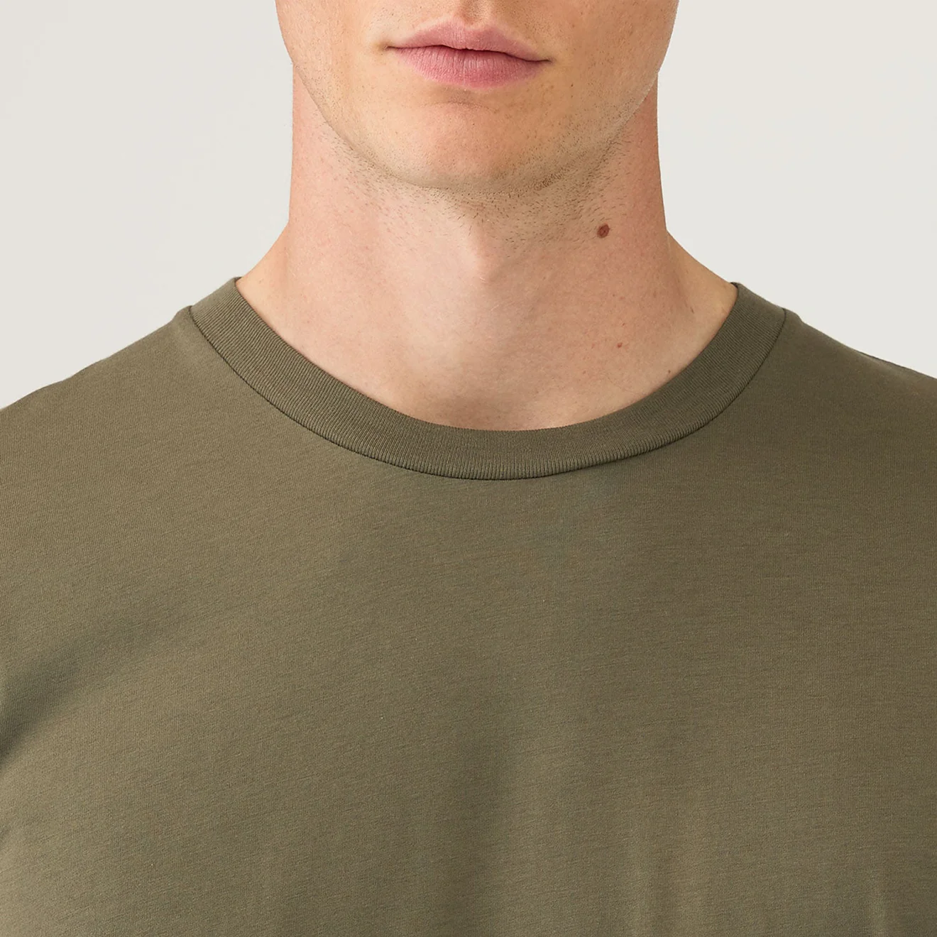 Sunspel SS Riviera T-Shirt Khaki - Image 4