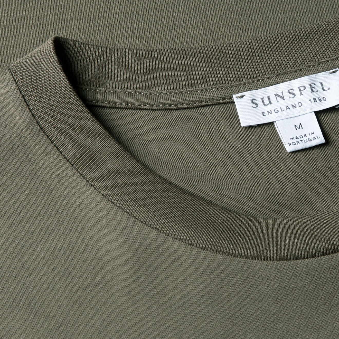 Sunspel SS Riviera T-Shirt Khaki - Image 5