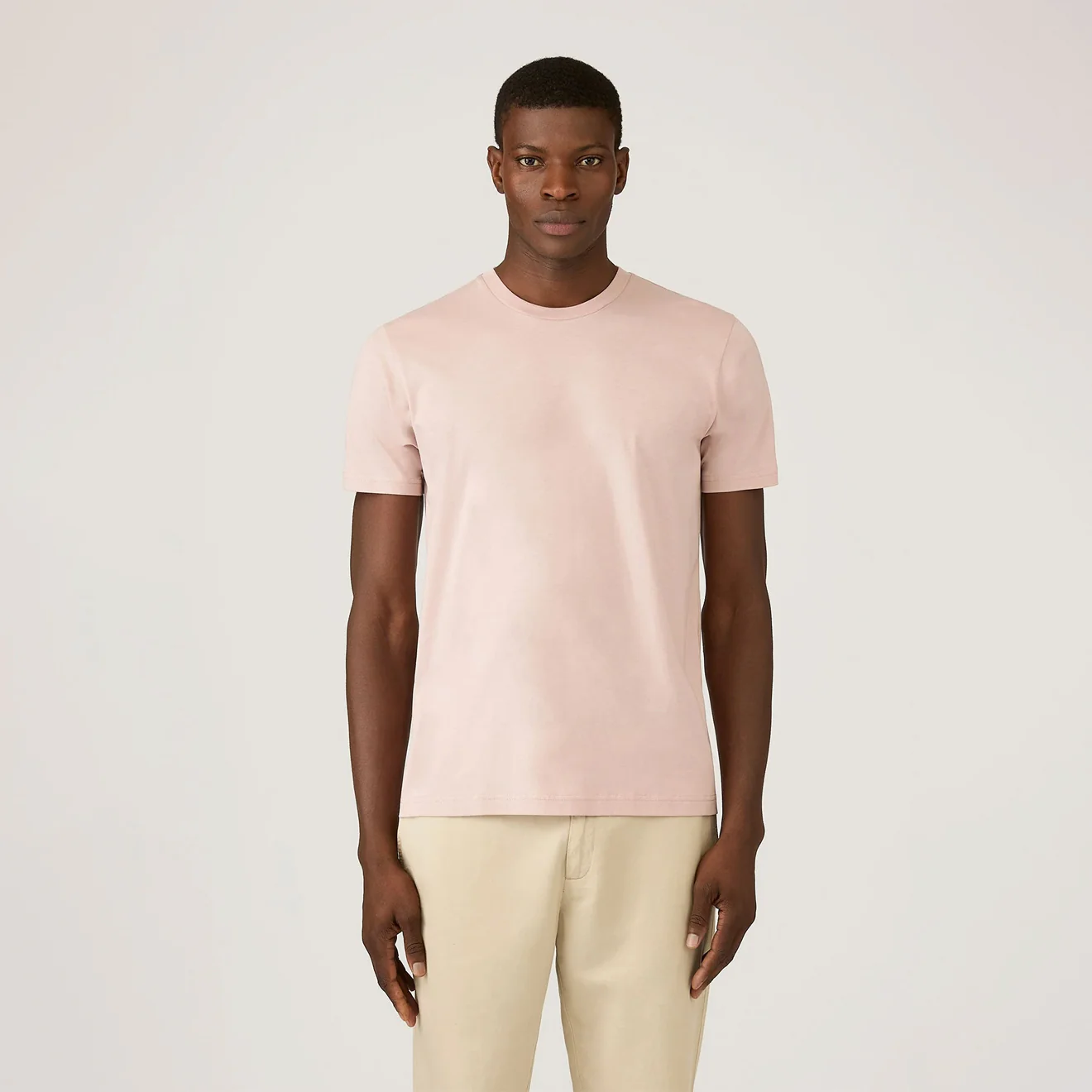 Sunspel SS Riviera T-Shirt Pale Pink - Image 2