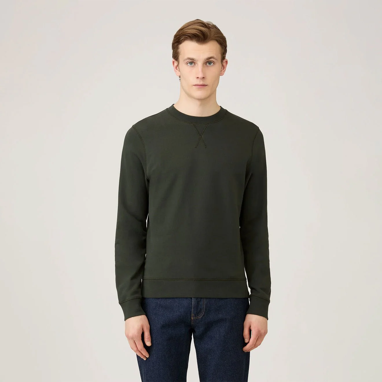 Sunspel Sweatshirt Dark Green - Image 2
