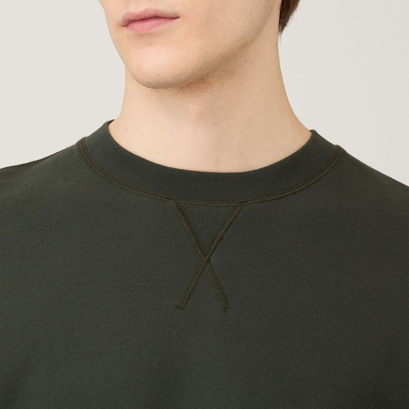 Sunspel Sweatshirt Dark Green - Image 4