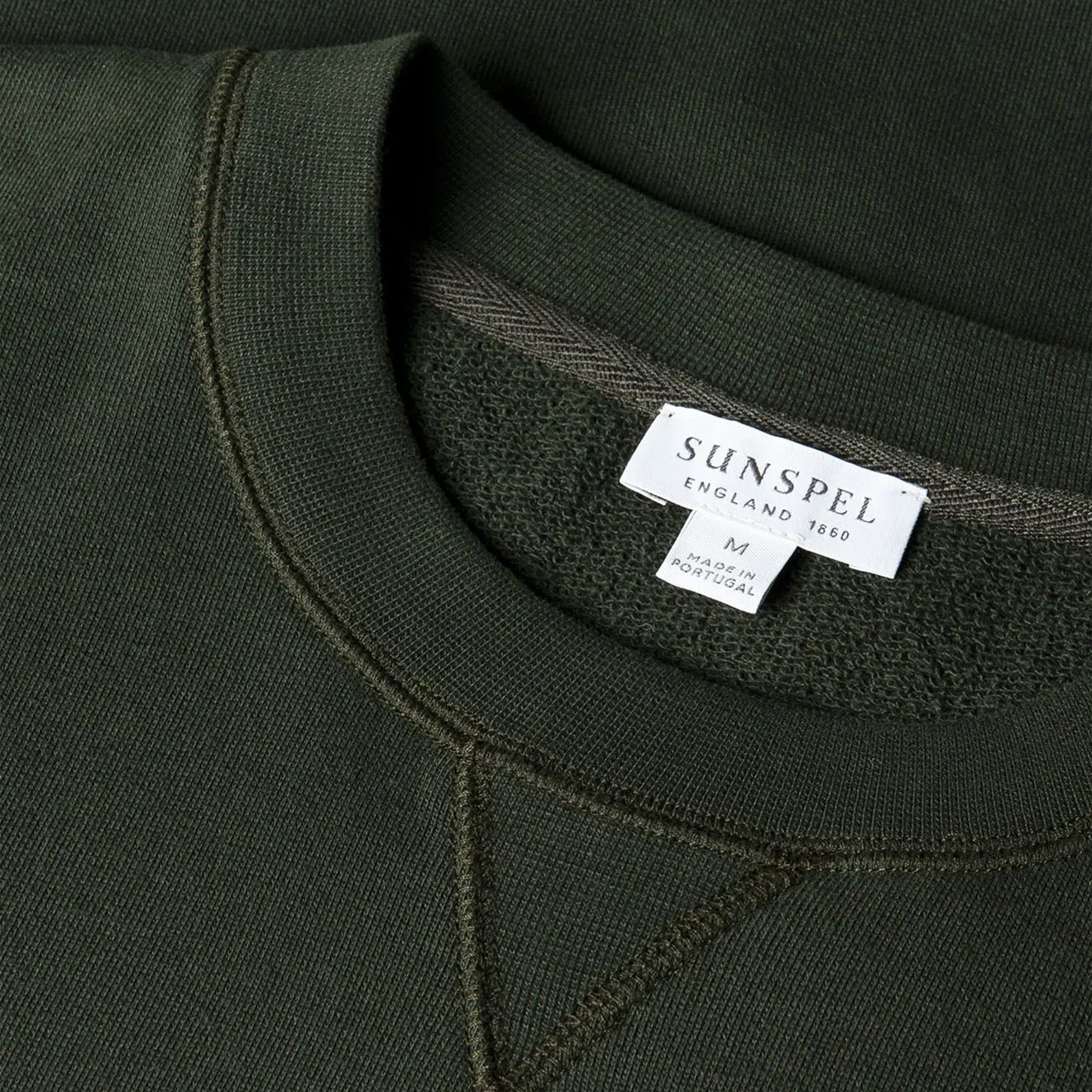 Sunspel Sweatshirt Dark Green - Image 5