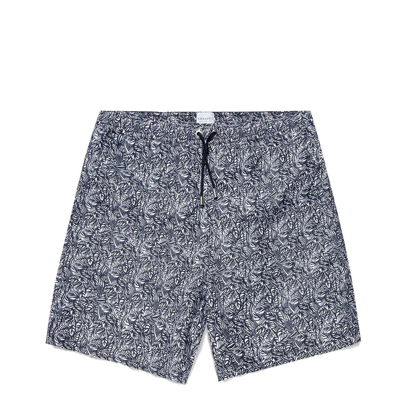 Sunspel Swim Shorts Navy Tropics Print