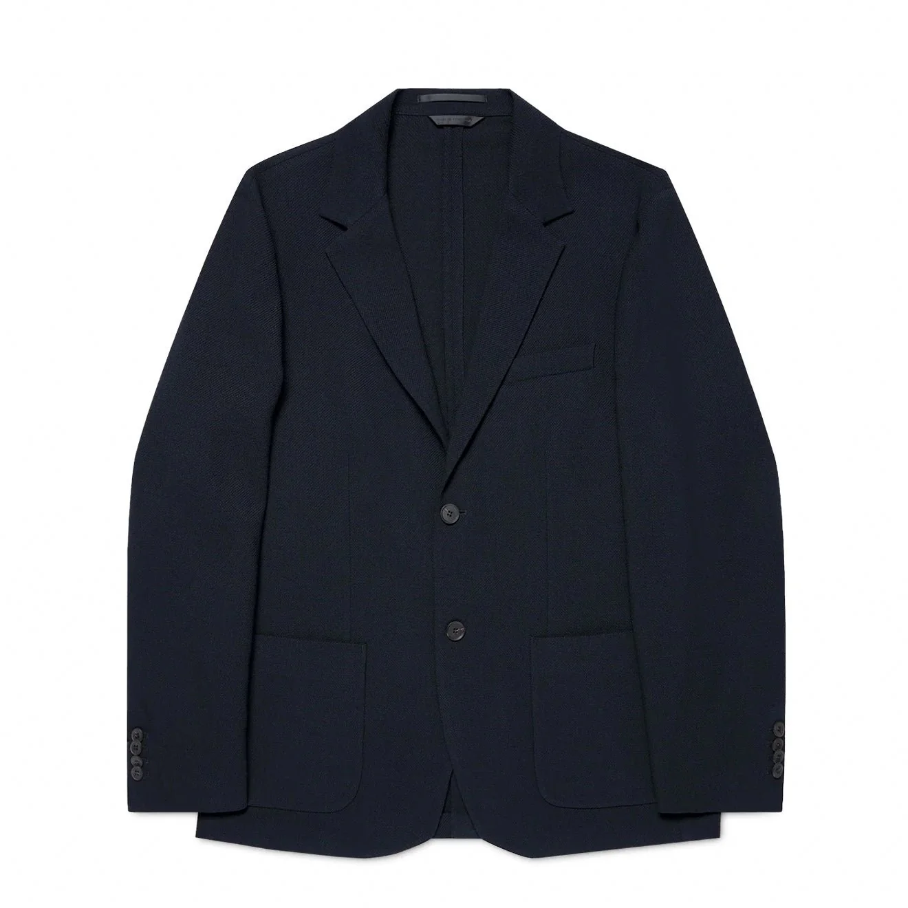 Sunspel Textured Wool Blazer Navy