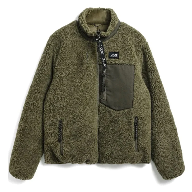 Taion Down Boa Reversible Jacket Olive / Dark Olive - Image 2