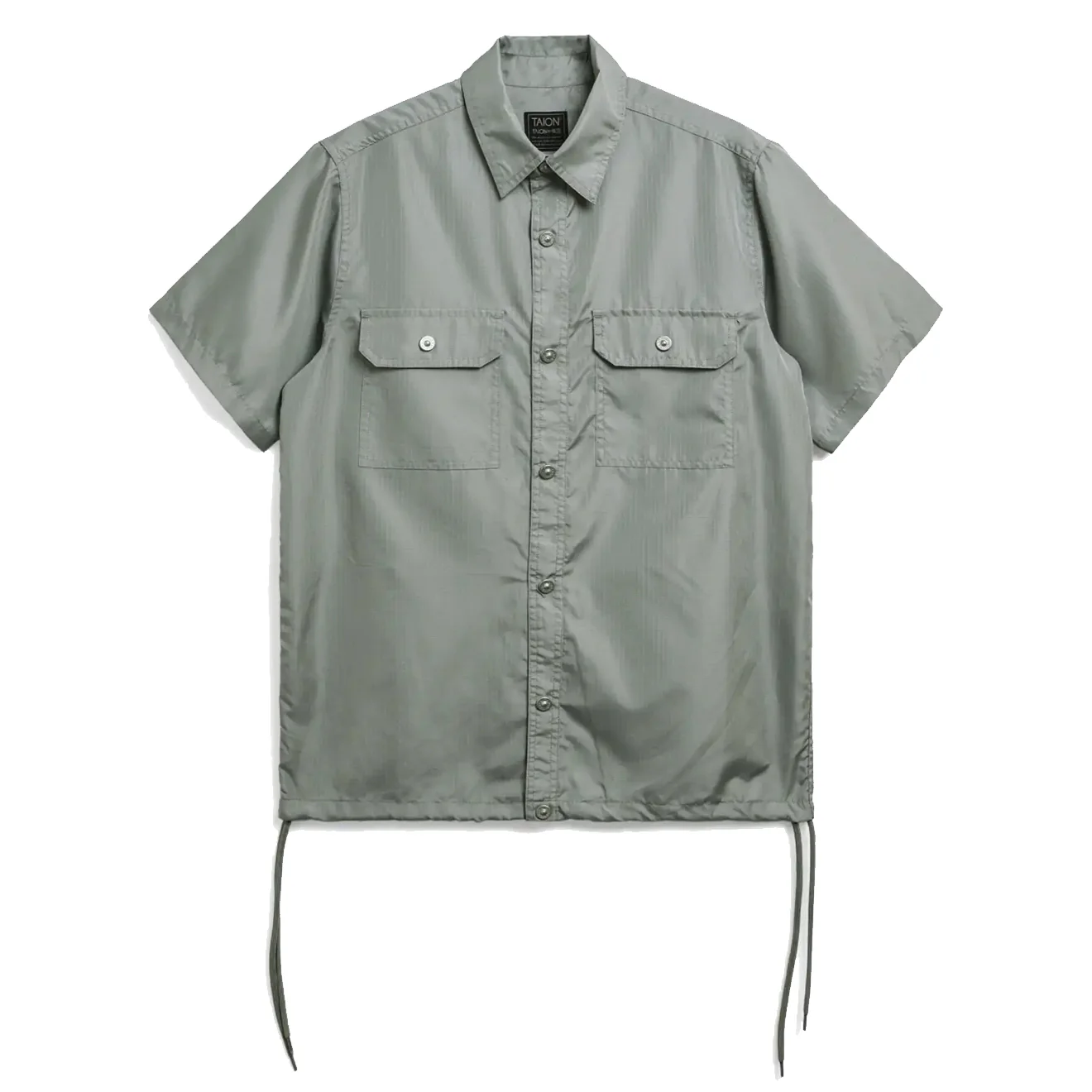Taion Military Half Sleeve Shirt Dark Sage Green - Image 2