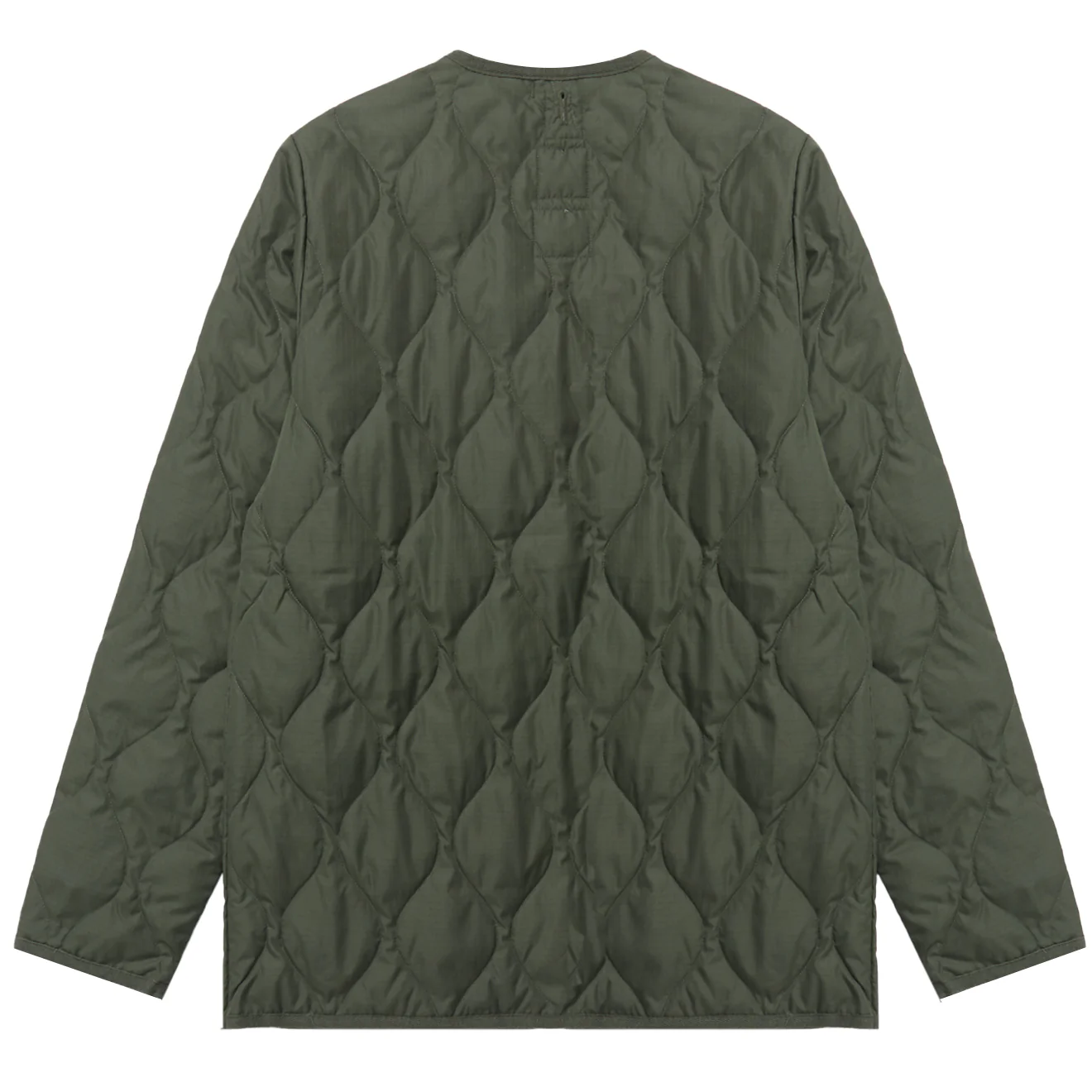 Taion Military Zip V Neck Down Jacket Olive - Image 2