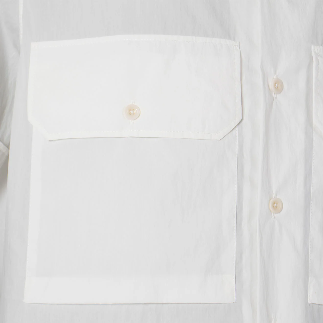 Ten C Camicia Manica Corta Shirt White Snow - Image 3
