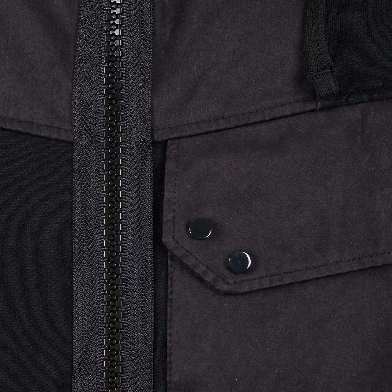 Ten C Felpa Aperta Cappucio Hooded Sweat Black - Image 4