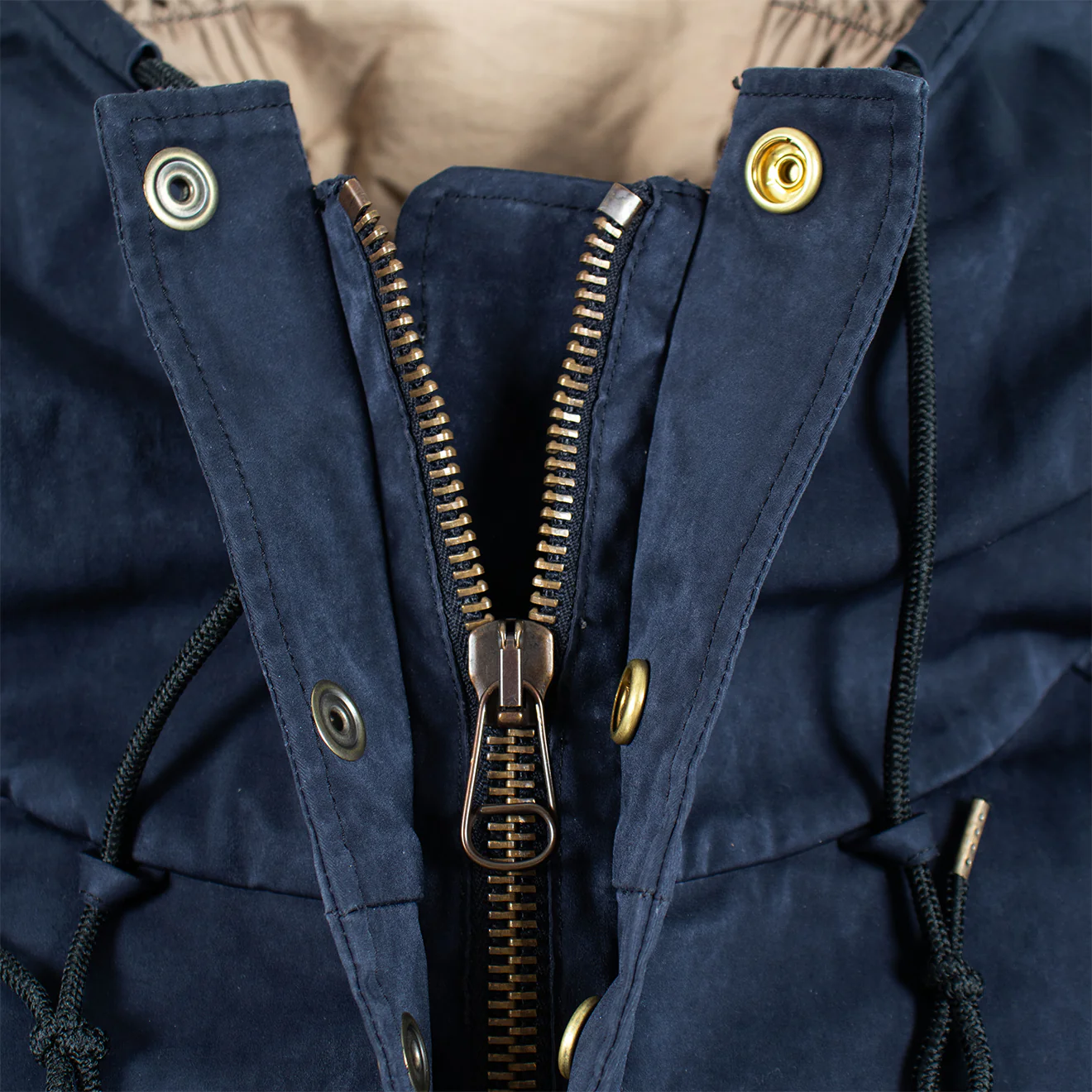 Ten C Hooded 2 Pocket Tempest Jacket Navy - Image 3