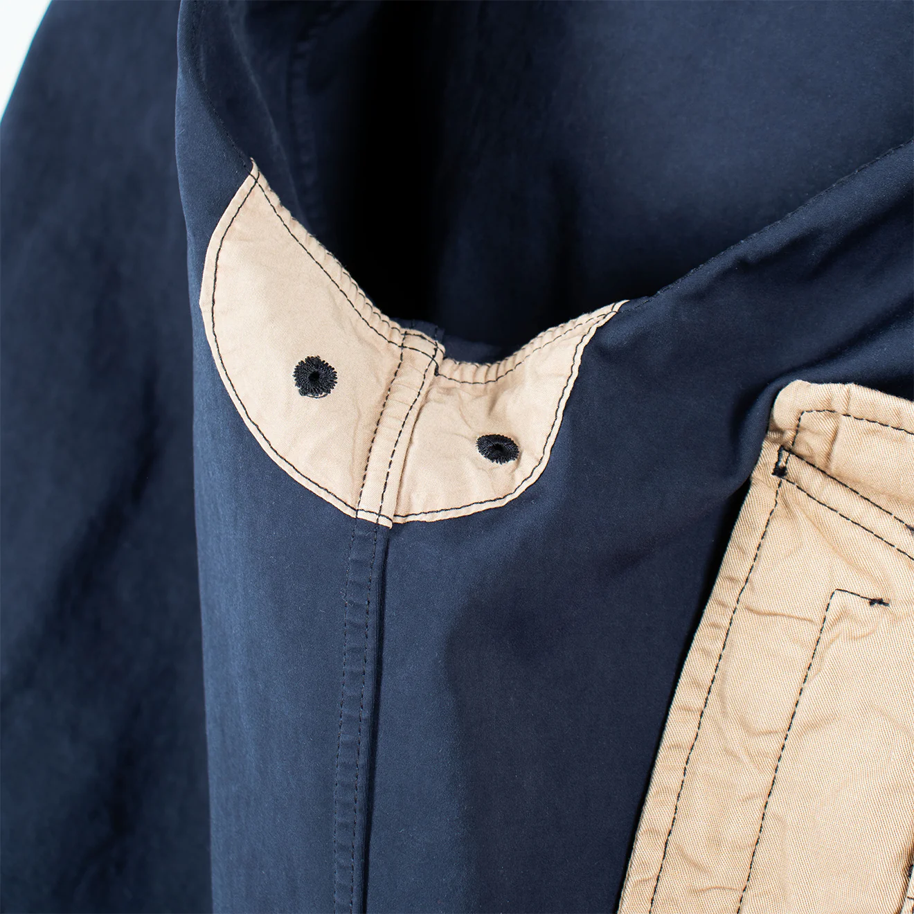 Ten C Hooded 2 Pocket Tempest Jacket Navy - Image 7