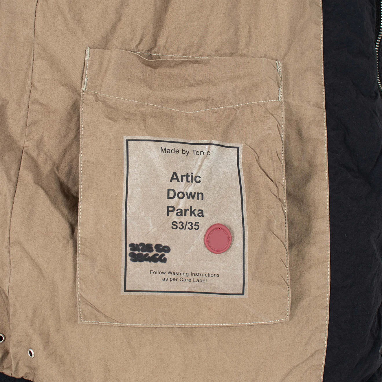 Ten C Hooded Quilt Articdown Parka Black - Image 4