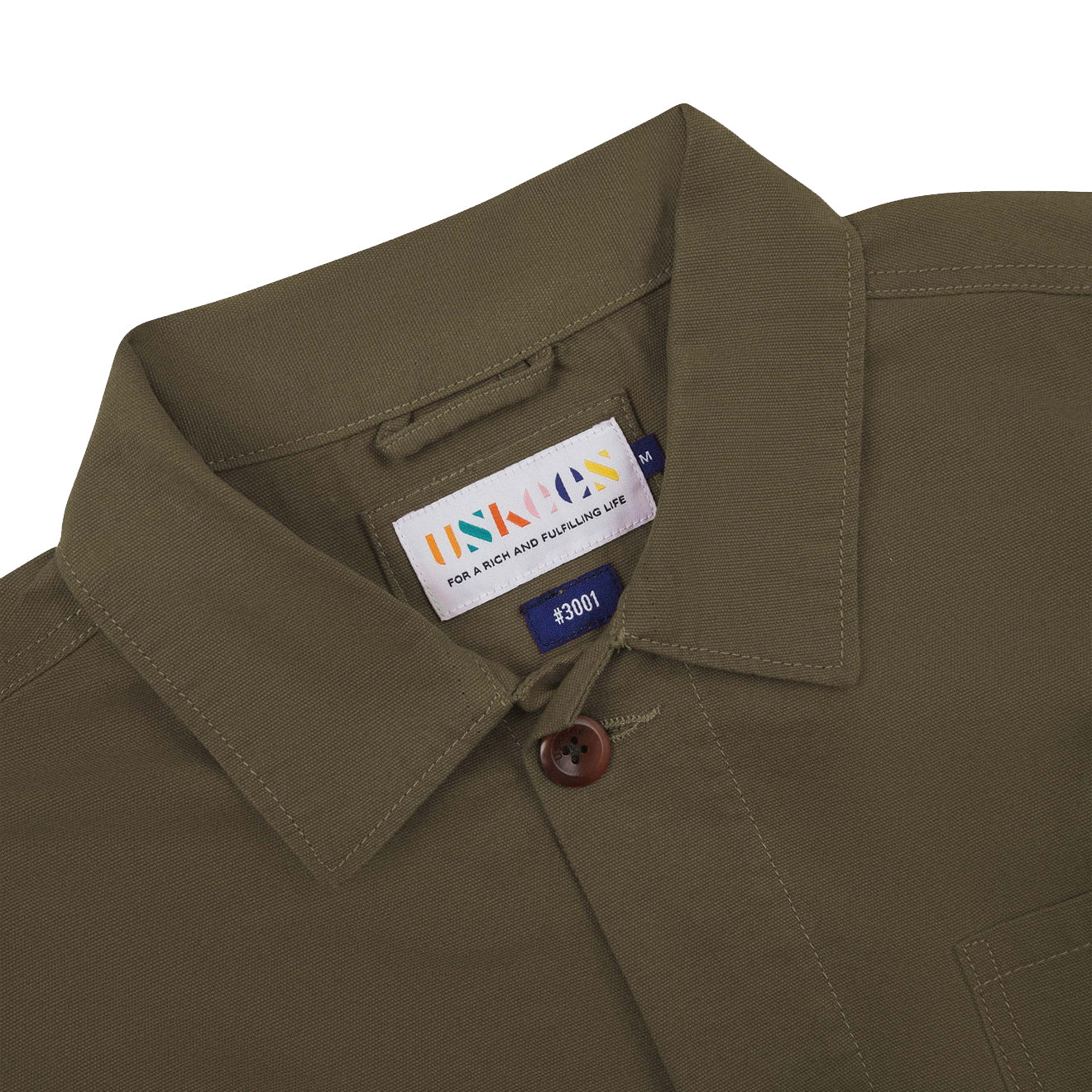 Uskees 3001 Buttoned Overshirt Dark Taupe - Image 3