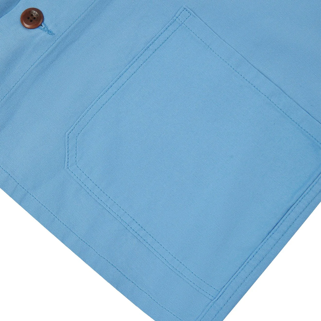 Uskees 3001 Buttoned Overshirt Powder Blue - Image 4