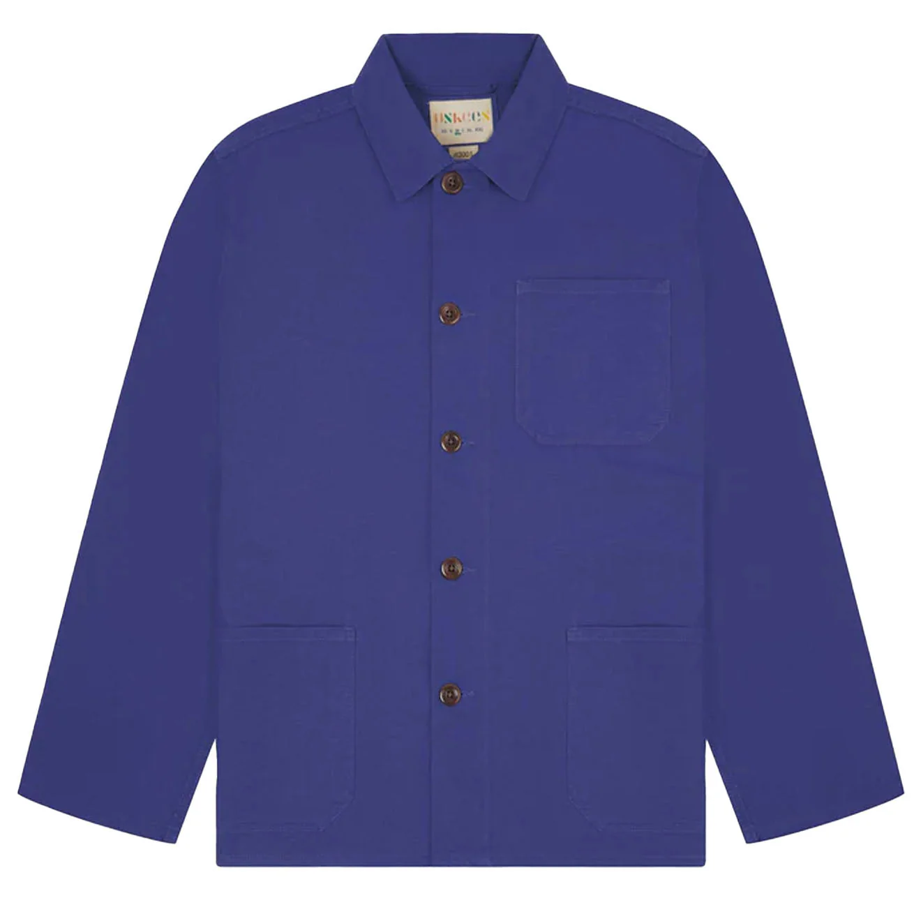 Uskees 3001 Buttoned Overshirt Ultra Blue