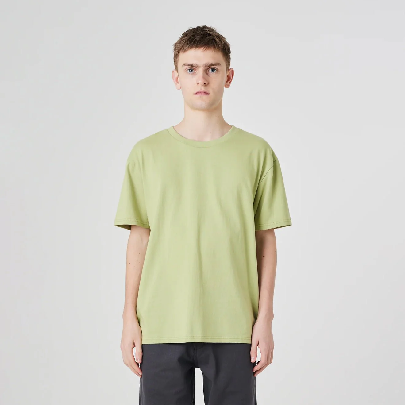 Uskees 7006 Plain T-shirt Lichen - Image 4