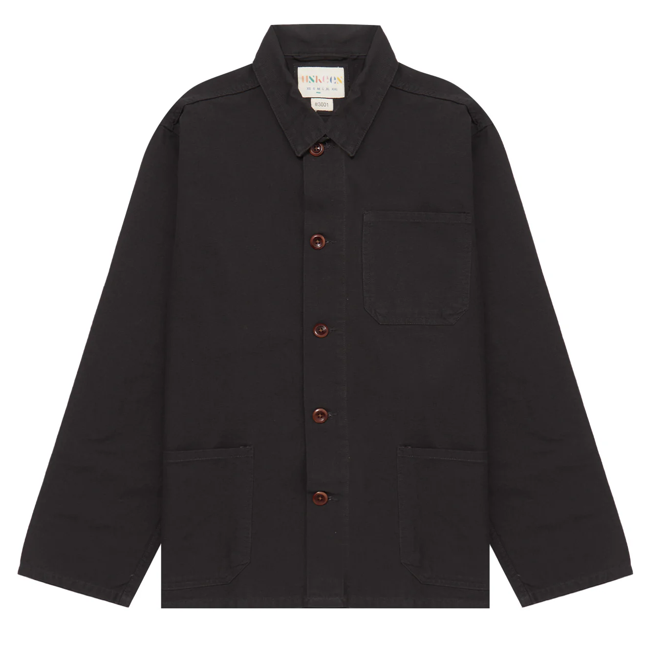 Uskees 3001 Buttoned Overshirt Charcoal