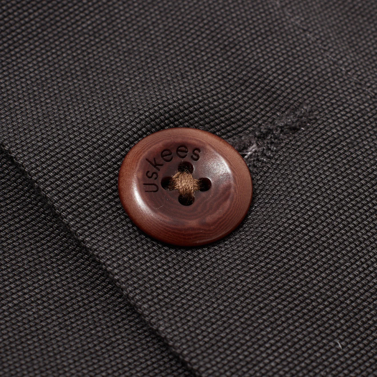 Uskees 3001 Buttoned Overshirt Charcoal - Image 3