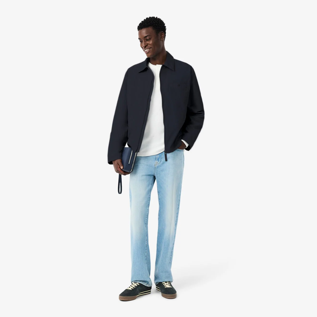 Lacoste Water-Repellent Textured Taffeta Jacket Blackbird - Image 2