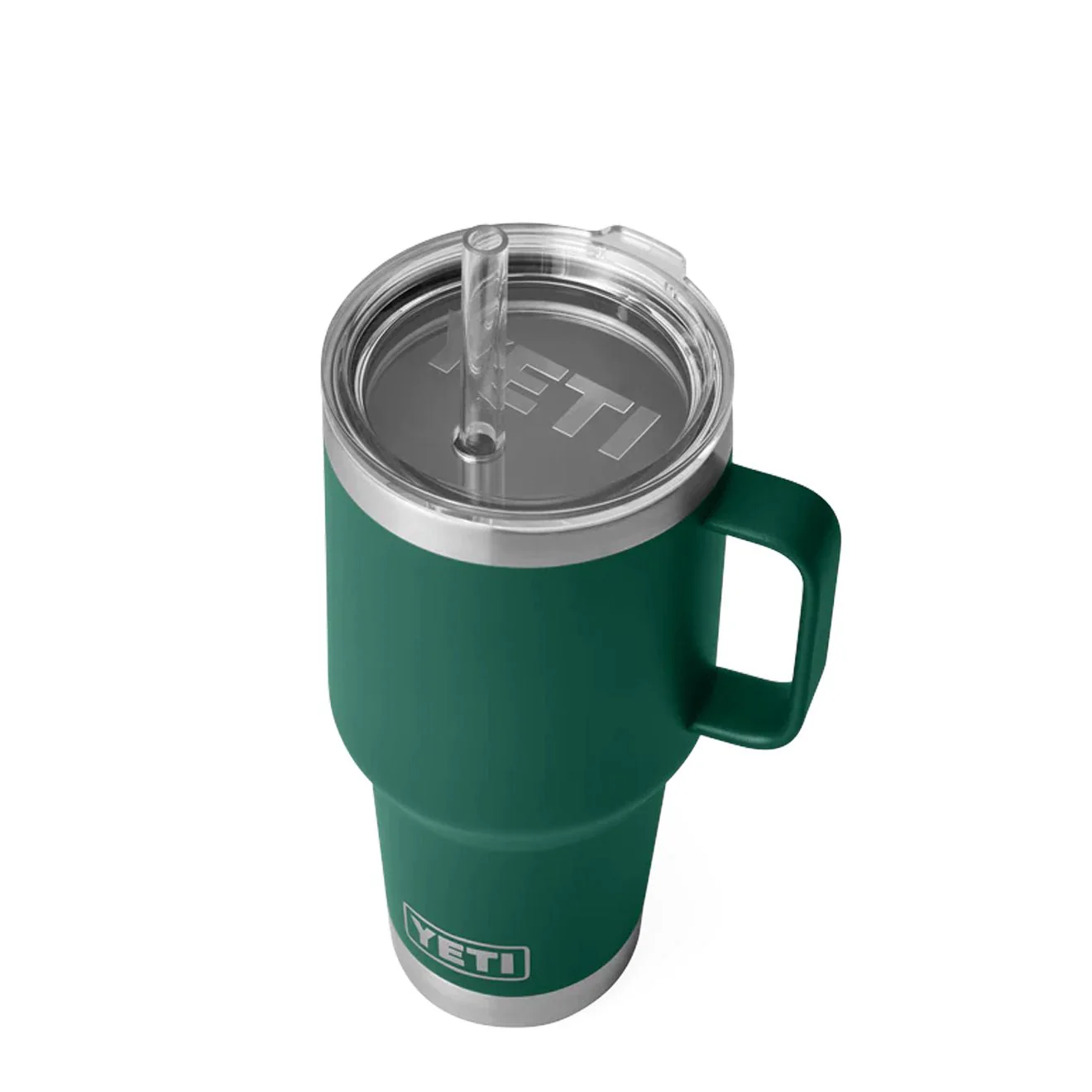 YETI Rambler 35oz Straw Mug Black Forest Green - Image 3
