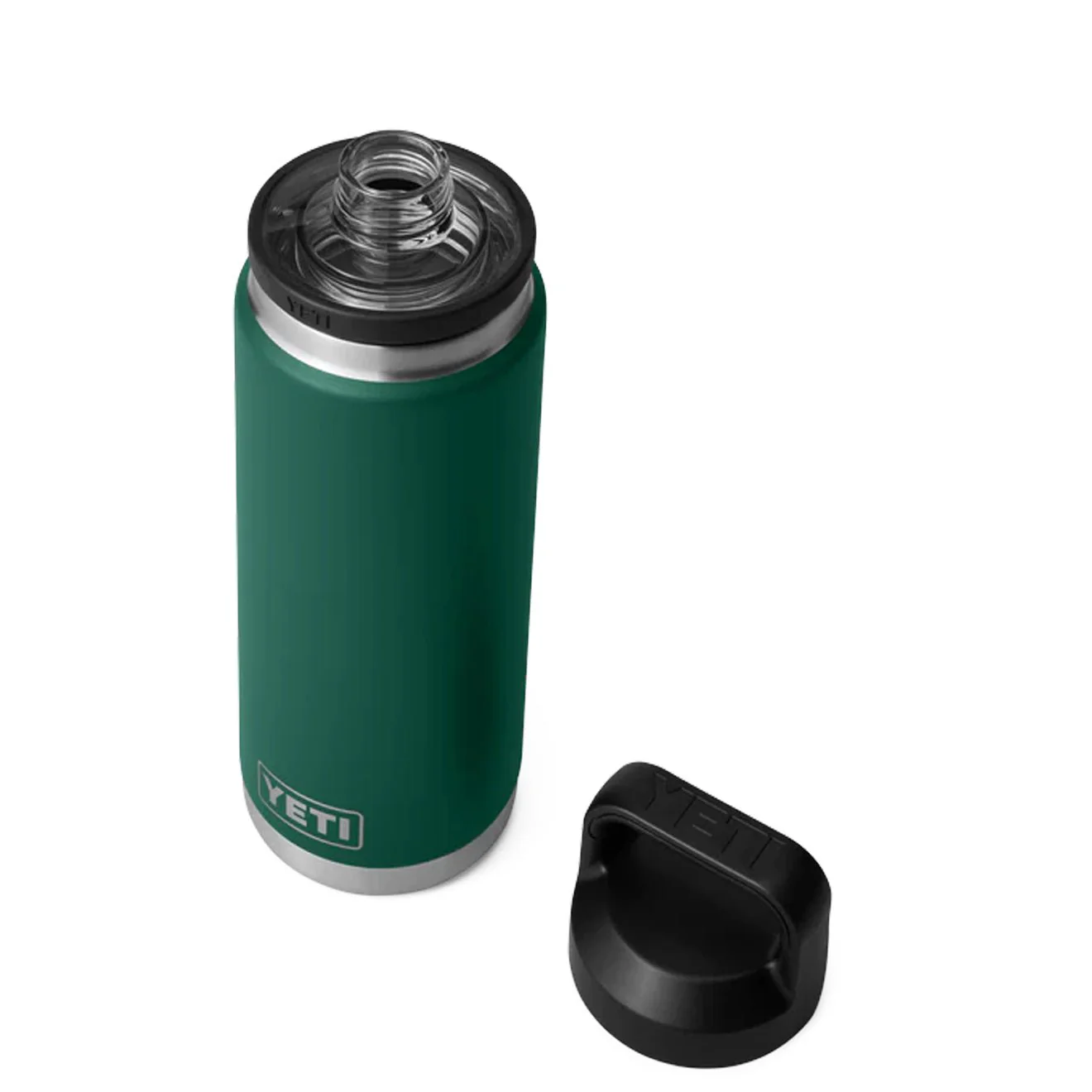 YETI Rambler Bottle Chug 26 oz Black Forest Green - Image 3